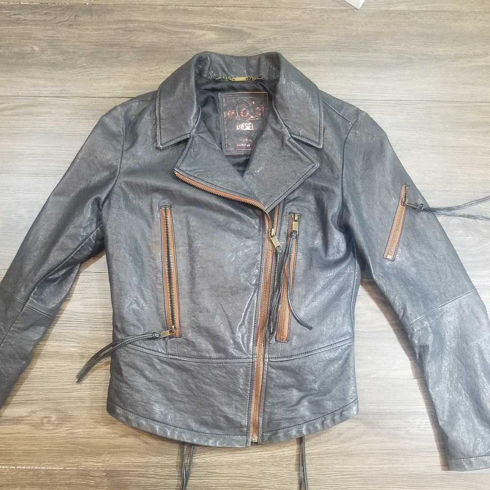 Diesel  leather jacket (xs)